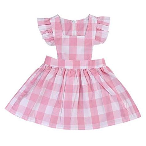 Vadoly Cute Summer Kids Baby Girls Plaids Ruffles Dress Princess