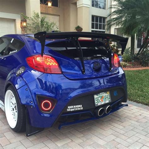 With the custom style rear wing spoiler on your car, the world will know you're serious about high performance. Veloster turbo, Hyundai veloster, Hyundai cars