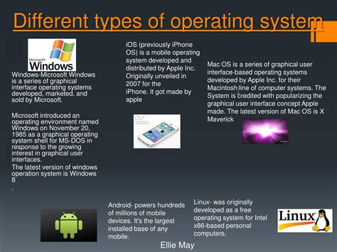 Different Types Of Operating Systems And Examples