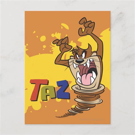 Wild Taz™ Postcard Zazzle