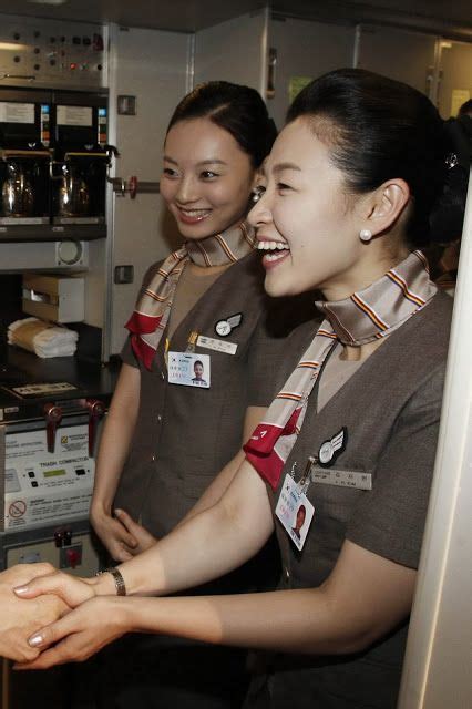 joyful moment with asiana flight attendants ~ world stewardess airline cabin crew flight