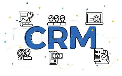 Illustration Of Customer Relationship Management Crm With Icon