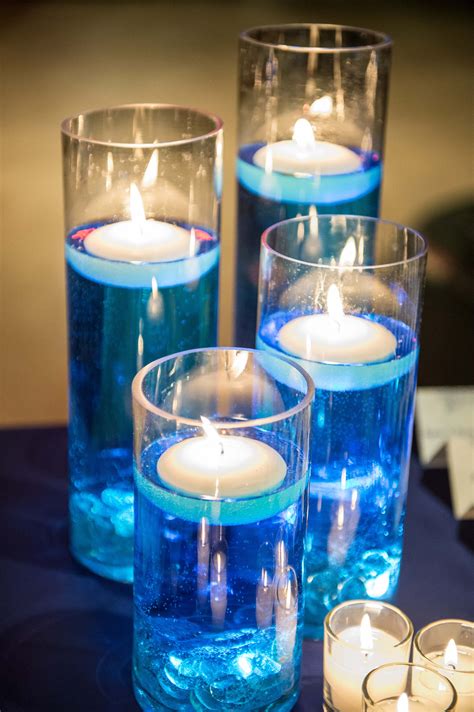 Floating Candles Blue Dyed Water Tea Lights Floating Candle