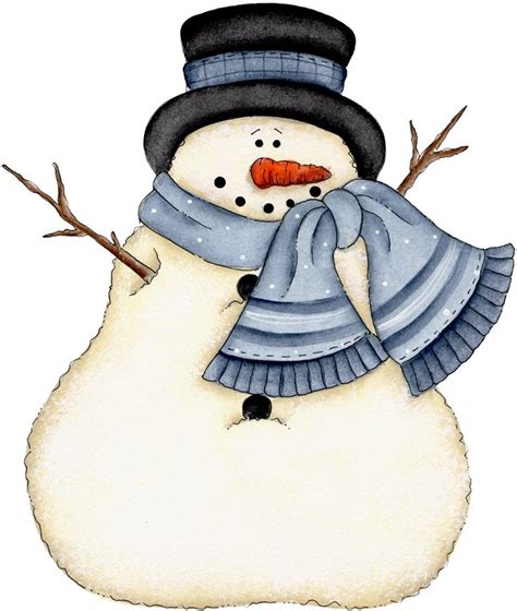 Vintage Snowman Clipart Clipart Best