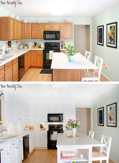 However, seeing how you framed in the area above yours gives me hope. Kitchen Cabinet Refacing Makeover - A Homeowner's Experience | Kitchen cabinets before and after ...