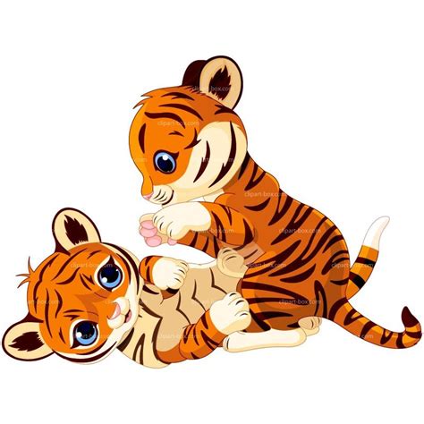Download CLIPART BABY TIGERS PLAYING | Royalty free vector design ...