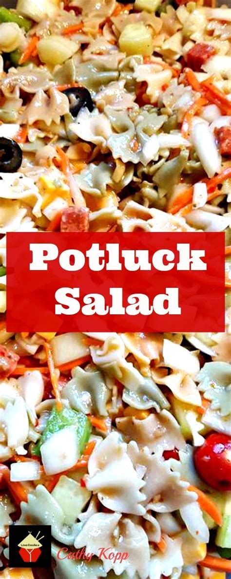 Then you take some out and mix it with something else to create a number of different. Easy Potluck Pasta Salad! This really is easy and so ...