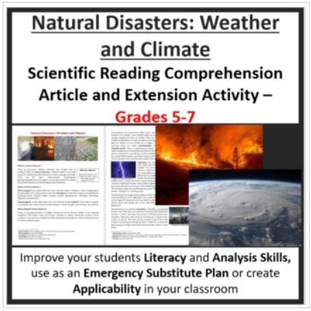 Natural Disasters Weather And Climate Science Reading Article Grades