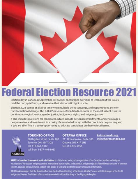 2021 Federal Election Resource Pdf Kairos Canada