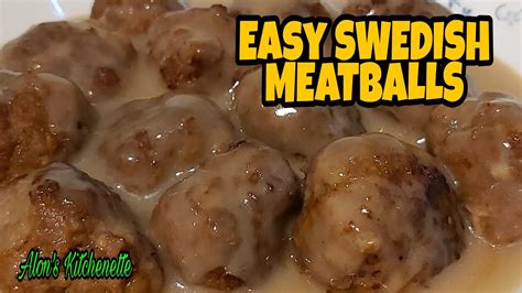 Easy Swedish Meatballscreamy Sauce Youtube