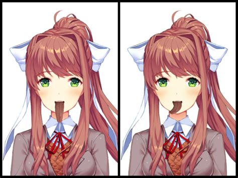 Monika Now With A More Realistic Tongue Ddlc