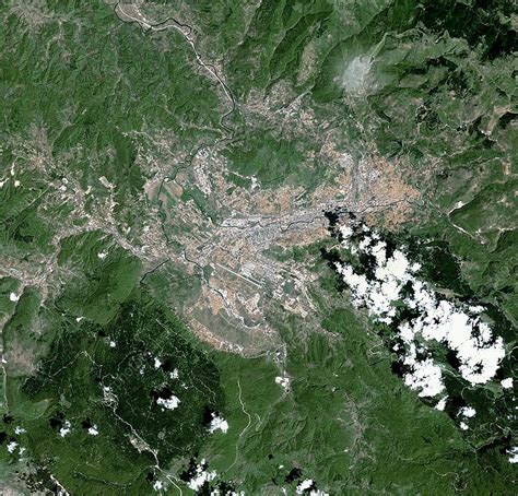 Sarajevo Bosnia Satellite Image Stock Image C0038468 Science