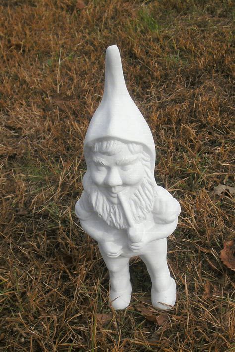 Outdoor Garden Gnome Ready To Paint Ceramic Garden Gnome Fairy Etsy