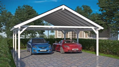 Two Car Carports Nordic Wooden Products