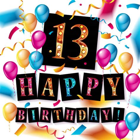 13th Birthday Backgrounds Illustrations Royalty Free Vector Graphics