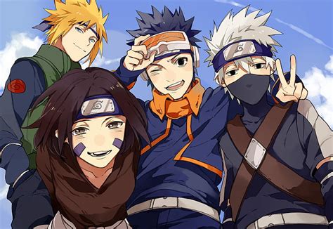 ninguna de las imágenes me pertenece, crédito a sus creadores. HD wallpaper: Naruto wallpaper, Anime, Kakashi Hatake, Minato Namikaze, Obito Uchiha | Wallpaper ...