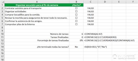 Crear Un Checklist En Excel Con Casillas De Verificación Ayuda Excel
