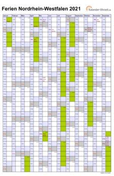 Die notwendigkeit eines kalender 2021 mit kalenderwochen tritt normalerweise nicht plötzlich auf. Kalender 2021 Nrw Pdf / Schulferien-Kalender NRW Nordrhein ...