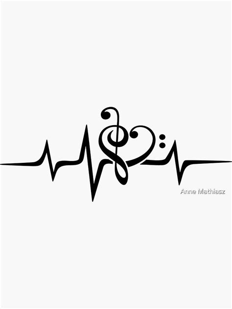 Music Heart Pulse Love Music Bass Clef Treble Clef Classic Dance