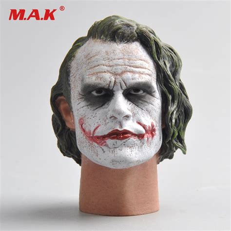 16 Scale Batman The Dark Knight Joker Head Sculpt Heath Ledger Head Carving Model For 12 Inches