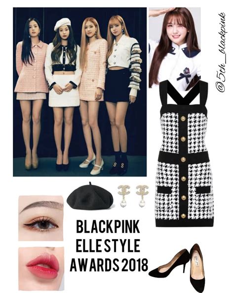 ♡blackpink 5th Member Outfits♡ On Instagram “blackpink × Elle Style Awards 2018♥️💕 5th Membe