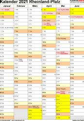Mit dem ferienkalender erfahren sie, wann ihr bundesland ferien hat. Kalender 2021 Rheinland-Pfalz: Ferien, Feiertage, PDF-Vorlagen