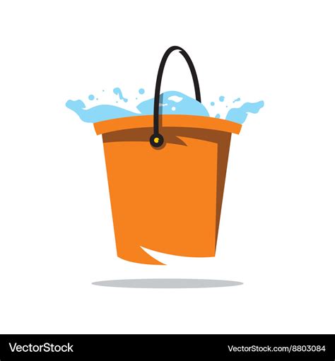 Water Bucket Cartoon Royalty Free Vector Image