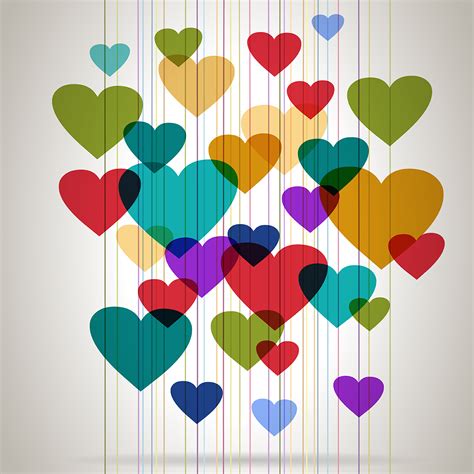 Colorful Hearts Background Biloblog