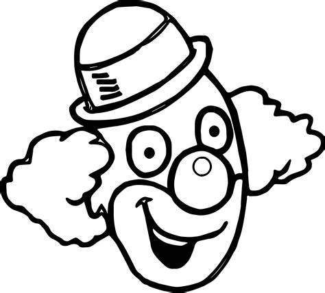 Awesome Happy Clown Face Coloring Page Scary Clown Drawing Coloring