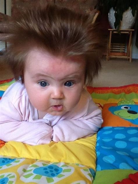 45 Adorably Hilarious Babies And Their Full Heads Of Crazy Hair Baby