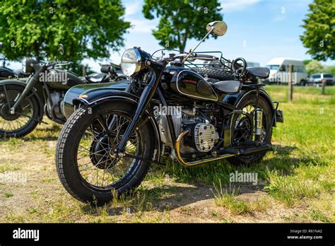Paaren Im Glien Germany May 19 2018 Soviet Heavy Motorcycle With