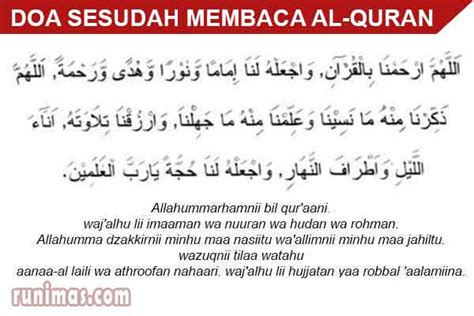 Doa Setelah Membaca Al Quran Arab Latin Dan Artinya Ourjourneychurch
