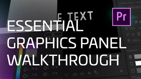 How To Use The Essential Graphics Panel In Premiere Pro Youtube