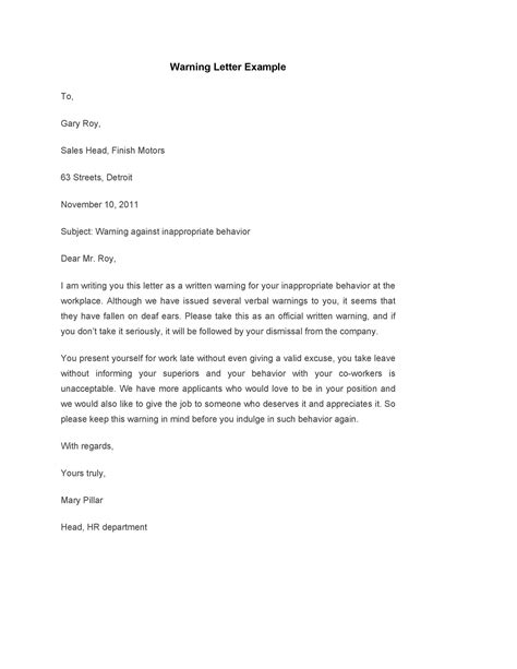 Staff Warning Letter Sample Letters Free Sample Lette Vrogue Co