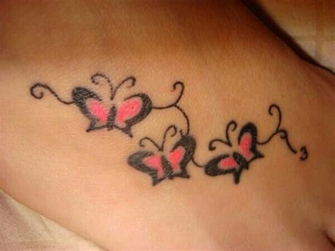 Butterflies Sisters Tattoo Foot Tattoos For Women Foot Tattoos