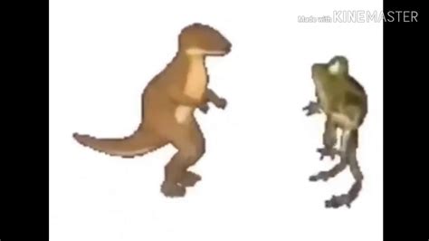 Dinosaurio Y Rana Bailando La Cumbia Tribalera Youtube