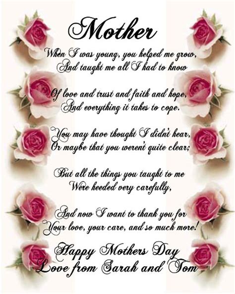 Best 30 Mothers Day Poems Quotes