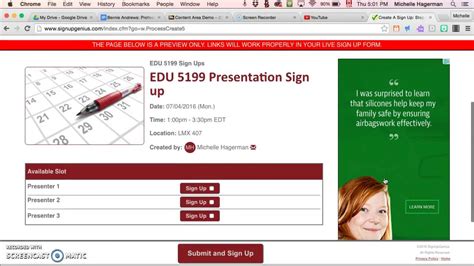 How To Create And Link To A Sign Up Genius In Bbl Youtube