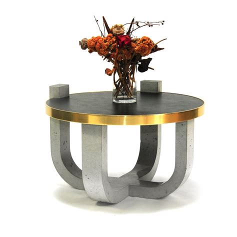 Enjoy coffee and conversation outdoors gathered around our sturdy abbott table. Minimalist Modern Concrete Leather-top Round Coffee Table ...
