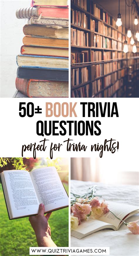 50 Book Trivia Questions And Answers For Readers Quiz Trivia Games