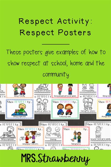 These Posters Give Examples Of How To Show Respect At School Home And