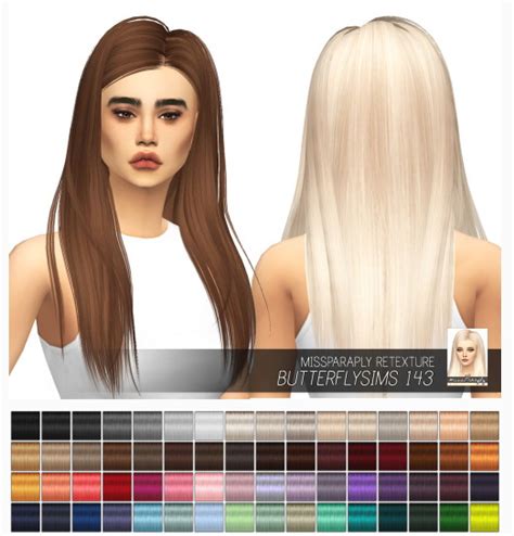Sims 4 Hairs Miss Paraply Butterfly`sims Hair Retextured