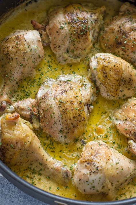 Using oven mitts, carefully remove the hot skillet from the oven. One pan Baked Chicken with Garlic Parmesan Cream Sauce ...