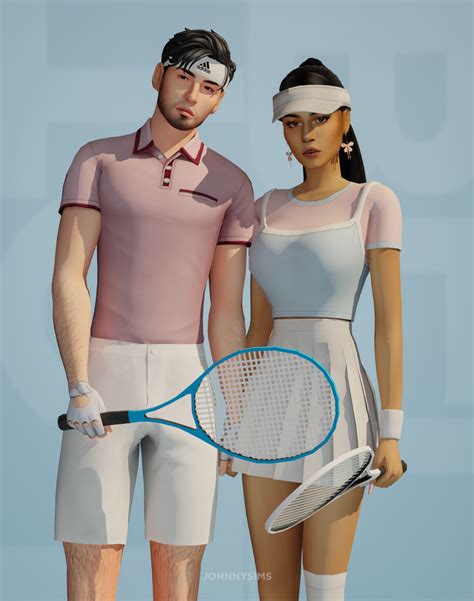 Johnnysims Mortimer And Bella Goth In Their Tennis Wear