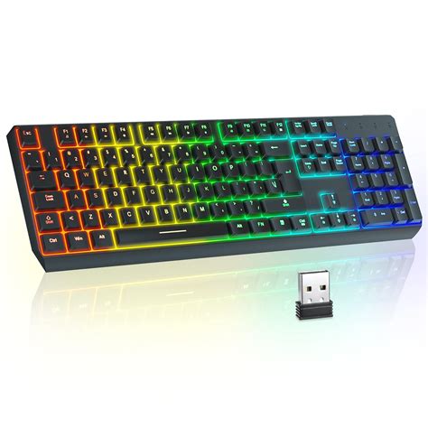 Buy Wireless Backlit Keyboard Silent Mechanical Feel Uk Layout Topmate