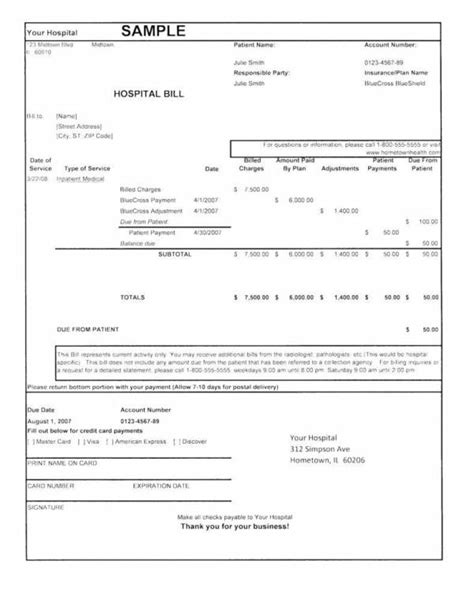 Free 15 Medical Bill Receipt Templates In Pdf Ms Word Excel