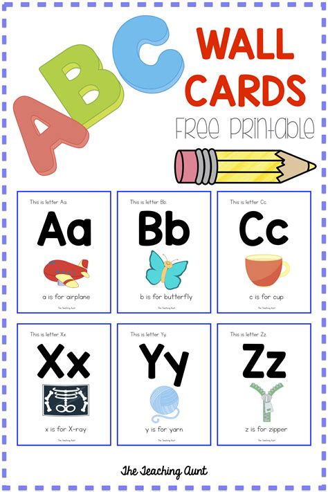 Free Alphabet Flashcards And Printables For Wall Artofit