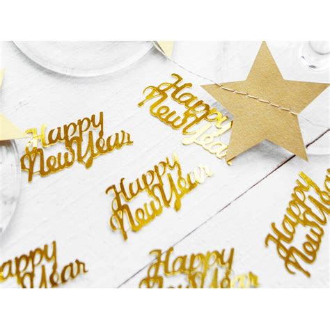 New Years Confetti Happy New Year Confetti Gold Foil Etsy