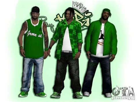 This game takes place in the year of 12/20/12, you are just coming back from a biz trip till you meet death himself face to face; Grove St. skinpack para GTA San Andreas