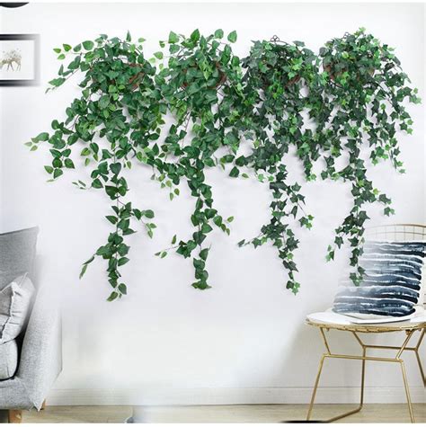 Faux Outdoor Hanging Plants Indoor Artificial Plants Wall Decor Ivy